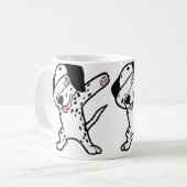 Mug Dalmatien qui fait le dab Danse drôle de dab de ch (Devant gauche)