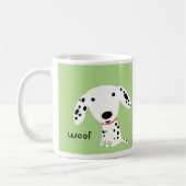 Mug Dalmatien Woof | Chien chiot mignon (Gauche)