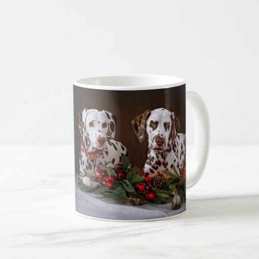 Mug Dalmatiens de Noël (Devant droit)