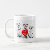 Mug Dalmatiens Heureuse Sainte-Valentin de coeur de ch (Gauche)