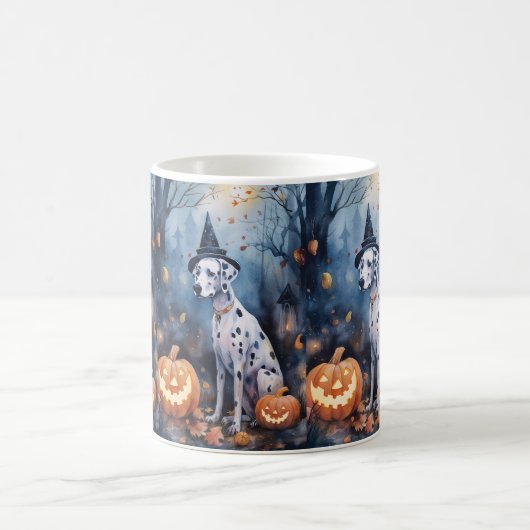 Mug Dalmation d'Halloween avec effroi Citrouille (Centre)