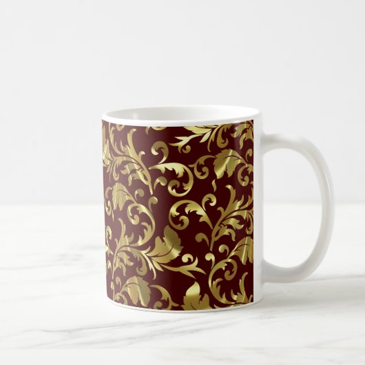Mug Damas Brown foncé Et Vintage Or (Droite)