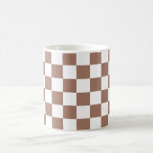 Mug Damas géométriques marron blanc rétro (Centre)