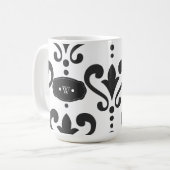 Mug Damas noir et blanc de luxe (Devant gauche)