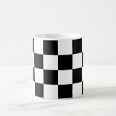 Mug Damas noir et blanc géométrique rétro (Centre)