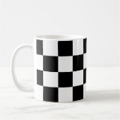 Mug Damas noir et blanc géométrique rétro (Gauche)