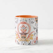 Mug Damas orange et blanc...tasse de café (Centre)