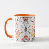 Mug Damas orange et blanc...tasse de café (Gauche)