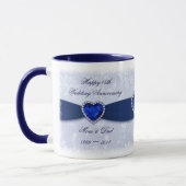 Mug Damask 45e Anniversaire de Mariage (Gauche)