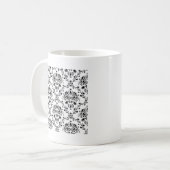 Mug Damask blanc et noir (Devant gauche)