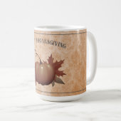 Mug Damask, Citrouille de Thanksgiving | Orange (Devant droit)