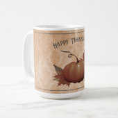 Mug Damask, Citrouille de Thanksgiving | Orange (Devant gauche)