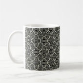 Mug Damask Simple Classique, Noir (Gauche)