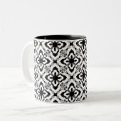 Mug Damask tout simplement éblouissant, noir et bl (Devant gauche)