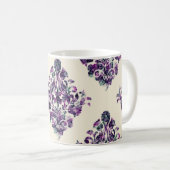 Mug Damask Triangles : Vintage Abstrait Luxe. (Devant droit)