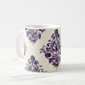 Mug Damask Triangles : Vintage Abstrait Luxe. (Devant gauche)