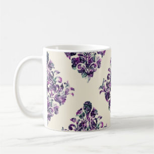 Mug Damask Triangles : Vintage Abstrait Luxe.