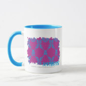Mug Damassé 2 Aqua-Pourpres (Gauche)