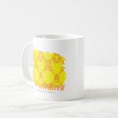 Mug Damassé 2 jaune-orange (Devant gauche)