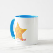 Mug Damassé 3 jaune-orange (Devant gauche)