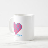 Mug Damassé 4 Aqua-Magenta (Devant gauche)