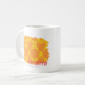 Mug Damassé 4 jaune-orange (Devant gauche)