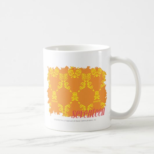 Mug Damassé 4 jaune-orange (Droite)