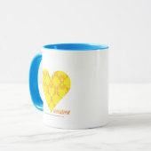 Mug Damassé 4 jaune-orange (Devant gauche)