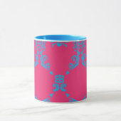 Mug Damassé Aqua-Magenta (Centre)