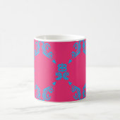 Mug Damassé Aqua-Magenta (Centre)