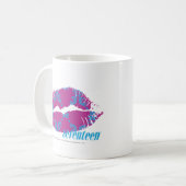 Mug Damassé Aqua-Pourpre (Devant gauche)