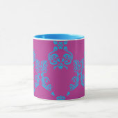 Mug Damassé Aqua-Pourpre (Centre)