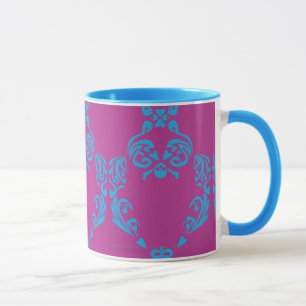 Mug Damassé Aqua-Pourpre