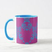 Mug Damassé Aqua-Pourpre (Gauche)