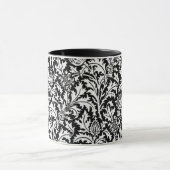 Mug Damassé de chardon de William Morris, noire et (Centre)