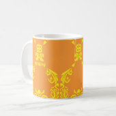 Mug Damassé jaune-orange (Devant gauche)