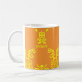 Mug Damassé jaune-orange (Gauche)
