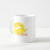 Mug Damassé jaune-orange (Devant gauche)