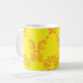 Mug Damassé jaune-orange (Devant gauche)