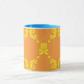Mug Damassé jaune-orange (Centre)