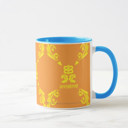 Mug Damassé jaune-orange (Droite)