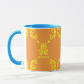 Mug Damassé jaune-orange (Gauche)