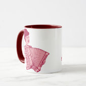 Mug Dame à l'accordéon rétro (Devant gauche)