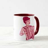 Mug Dame à l'accordéon rétro (Devant droit)