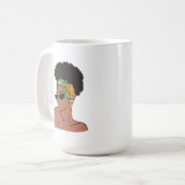 Mug Dame Afro de Montserrat avec enveloppement de Madr (Devant gauche)