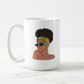Mug Dame Afro de Montserrat avec enveloppement de Madr (Gauche)