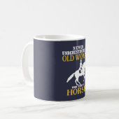 Mug Dame âgée monte le cheval (Devant gauche)