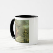 Mug Dame âgée ondulant un bâton à un garçon, 1793 (Devant gauche)