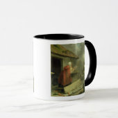 Mug Dame âgée ondulant un bâton à un garçon, 1793 (Devant droit)