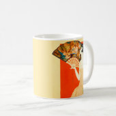 Mug dame art déco avec ventilateur (Devant droit)